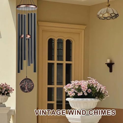 Large 48" Tree of Life Wind Chime, Vintage Deep Tone Outdoor Decor - Image 6