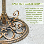 27.6" H Cast Iron BirdBaths for Outdoors,Metal Bird Bath for Outside - Image 3