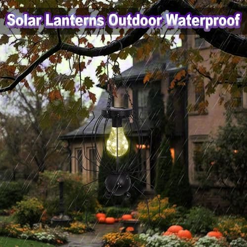 Spider Solar Lantern, Halloween Decorations Outdoor Garden Hanging Lamp - Image 2