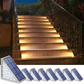 NIORSUN Outdoor Step Lights,8 Pack Warm White Solar Step Lights Waterproof IP67 Auto On Off,Solar Lights for Steps,Stair,Patio,Yard,Porch,Front Door,Sidewalk,Deck Decor by NIORSUN