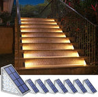 NIORSUN Outdoor Step Lights,8 Pack Warm White Solar Step Lights Waterproof IP67 Auto On Off,Solar Lights for Steps,Stair,Patio,Yard,Porch,Front Door,Sidewalk,Deck Decor by NIORSUN