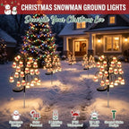 2PCS Solar-Powered Snowman Branch Light, Outdoor Christmas Decorative Light - Image 2