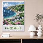 Cornwall England Vintage Travel Poster，Funny Tin Sign Retro Metal Sign for Home Farm Toilet Restroom Washroom Wall Decor Gift(30x40cm）12x16 inch-AM72 - Image 2