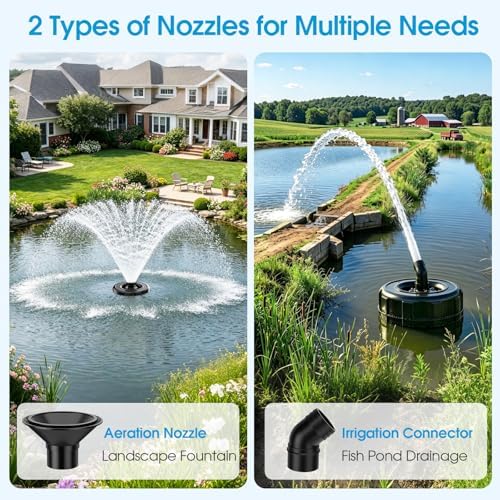 Pond Fountain Aerator, 750W 1HP 30000 Gallon Floating Fountain with Timer - Image 6