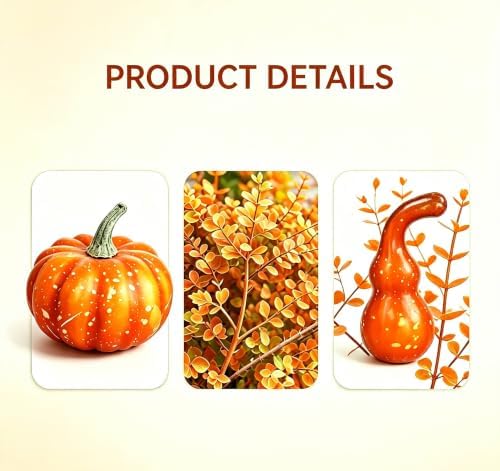 2Pcs Artificial Fall Pumpkin Tree Stakes, 22" Outdoor Plants Waterproof Halloween Yard Indoor Outdoor Decorations Stakes - Image 3
