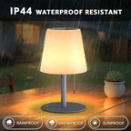 uuffoo Solar Lamp Outdoor Waterproof 8 Colors Rechargeable Cordless, Eye-Caring Dimmable Solar Lights LED Battery Operated Portable for Indoor Outdoor Garden Patio (Gray) - Image 4