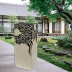 ARCVOX 2.3/2.9/3.6ft Asian Pillar Outdoor Decoration, Flower Pot Columns for Backyard, Faux Stone House Decor Sculpture, Ornament for Landscape Scene Layout (Color : Black, Size : Size M) by Unknown
