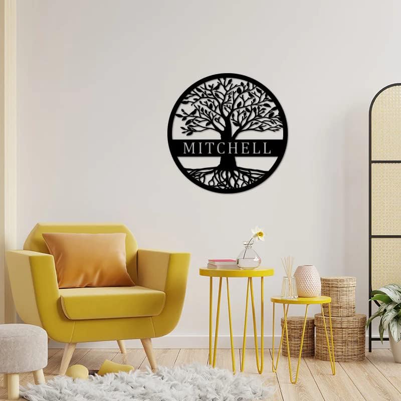 Custom Name Elaborate Tree of Life Metal Sign Personalized Tree of Life Metal Wall Decor Tree of Life Wall Art Family Tree Wall Decor Metal Outdoor Wall Art Custom Metal Signs Personalized - Image 3