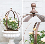 Garden Obelisk Trellis for Climbing Plants – 18"x22" Metal Support - Image 3