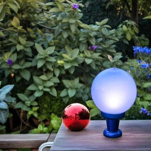 5.31 Inch Colored Reflective Gazing Ball Polished Metal Sphere for Outdoor Garden Lawn Patio Yard Decor - Image 4