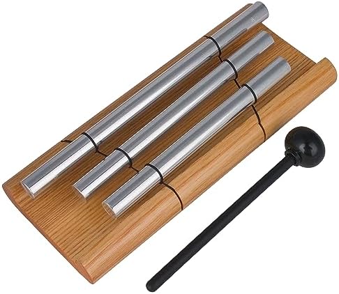 Woodstock Wind Chimes Zenergy Trio Hand Chime, Silver (7.7") Musically Tuned for Meditation, Yoga and Mindfulness, Great for Classrooms by WoodstockChimes