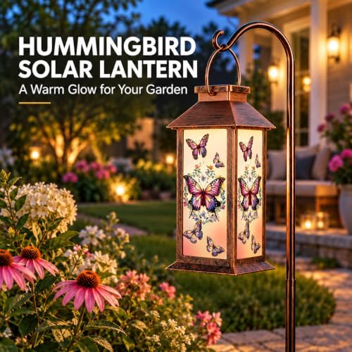 Solar Lantern Outdoor Waterproof Hanging Light Birthday Gifts Butterfly - Image 2