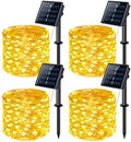 JMEXSUSS 4 Pack Solar Fairy Lights, 33ft 100LED String Lights Warm White by JMEXSUSS