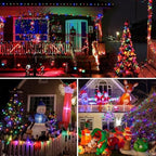 6 Pack Solar Christmas Lights Outdoor Waterproof, Super Bright 270FT 480 LED Solar Lights String with 8 Lighting Modes, Green Wire Solar Twinkle Fairy Lights for Xmas Tree Garden(Multi-Colored) - Image 6