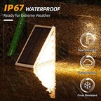 NIORSUN Outdoor Step Lights,8 Pack Warm White Solar Step Lights Waterproof IP67 Auto On Off,Solar Lights for Steps,Stair,Patio,Yard,Porch,Front Door,Sidewalk,Deck Decor - Image 6