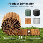 Land Guard Corrugated Garden Edging Border, 6"×25' Landscape Paver Edging, Tall Landscape Edging, Fence for Garden, Flower Bed, Lawn and Landscape Edging (Rusty) - Image 2