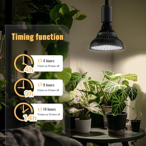 Hanging Grow Lights for Indoor Plants, 25W 5000K, LED Light Bulbs - Image 4