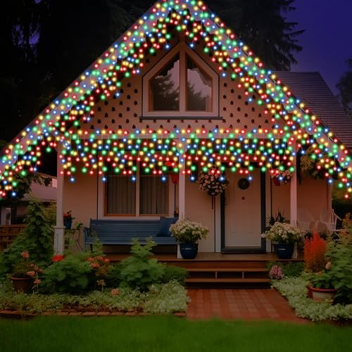 Retisee 65ft Colorful Solar Icicle Christmas Light for Outdoor Decoration - Image 5
