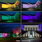 MELPO Led Flood Light 500W Equivalent, RGBW Led Outdoor Colored Floodlight - Image 5