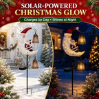 Christmas Santa & Snowman Moon Solar Garden Stake Light for Outdoor Decor - Image 4