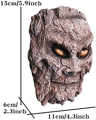 Halloween Decoration Tree Bark Monster Yard Decor, Halloweens Face Props, Bark Face Tree Person Decoration for Garden and Halloween, Outdoor Scary Spooky Facial Hanging Ornament (Set) - Image 6