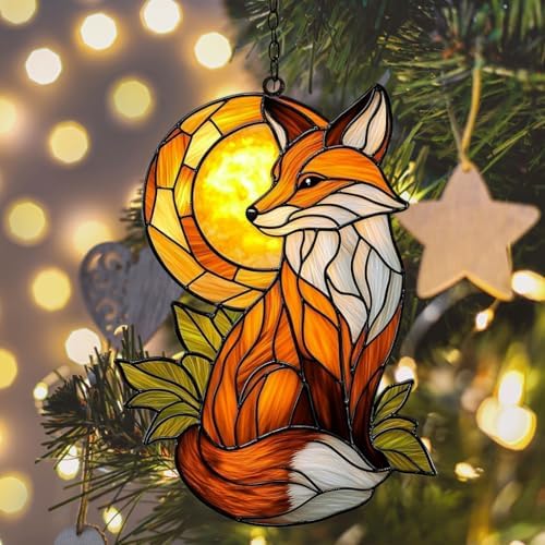 Autumn Fox Acrylic Suncatcher - Image 6