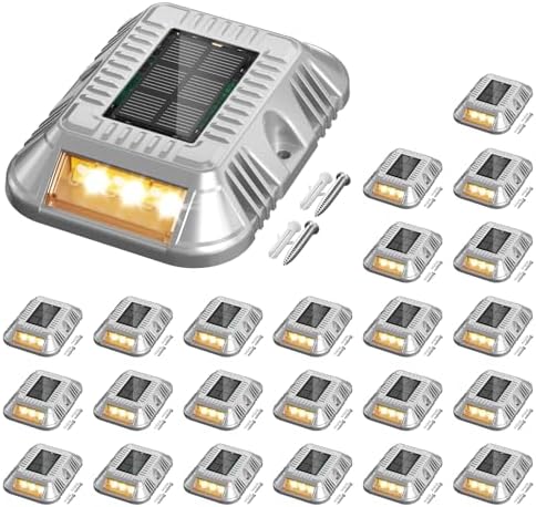 addlon Solar Dock Lights Marine 24 Pack, Driveway Marker Deck Lights, IP67 by addlon