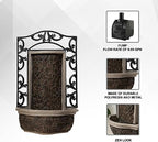 XBrand 30.31 in. H Stone and Black Polyresin Metal Wall-Mounted Waterfall Fountain with Pump for Indoor Outdoor Home, Patio and Garden Art Centerpiece - Image 6