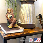 Bella Haus Bigfoot Garden Statue | Sasquatch Enjoying Morning Coffee | Whimsical Bigfoot Cabin Décor for Yard Patio Office or Home | Mythical Coffee-Loving Sasquatch Figurine | Hand-Painted Resin - Image 3