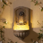 Bumilgar Wall Mounted Water Fountain, European-Style Rustic Grey Beige - Image 3