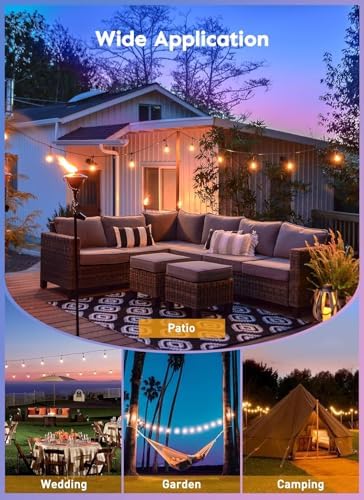 Outdoor String Lights, 157FT 50 Bulbs Shatterproof Patio Lights with Remote - Image 5
