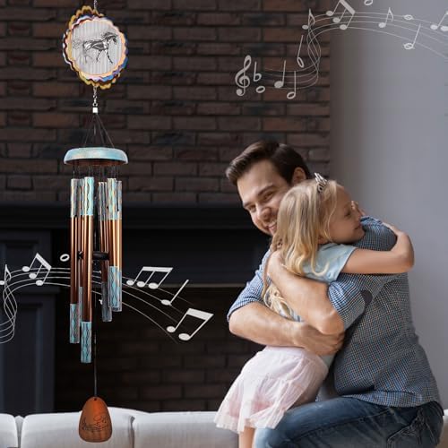 Aoedelyart Wind Chimes for Outside with 3D Animations Horse Wind Spinner,37" Memorial Wind Chimes Outdoor Garden Decor,Horse Gifts for Women Mom Grandma Men Father,Patio Decorations,Garden Ornaments - Image 6