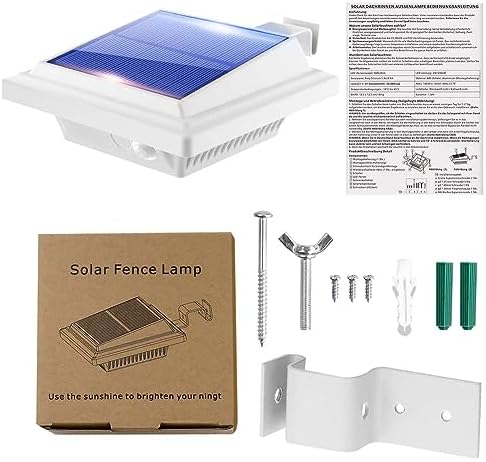 Gutter Lights, 40 LED Solar Patio Decor Lights, Deck & Fence Lights for Wall, Backyard, Porch, Patio, Pool, Steps, Yard, Garden, Pathway (4Pack White, Cool White Light) - Image 5
