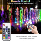 RGB Underwater Pond Lights, 20 Colors Dimmable Submersible Led Fountain Lights with Timer, IP68 Waterproof with Remote Control for Outdoor Ponds Aquarium Garden Pool (Set of 4) - Image 3