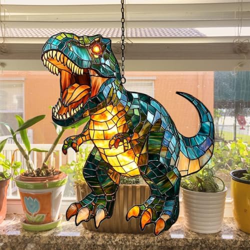 Fierce T-rex Acrylic Suncatcher - Image 4