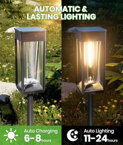 BITPOTT Solar Pathway Lights, 12 Pack, 2 Color Modes, IP65 - Image 4