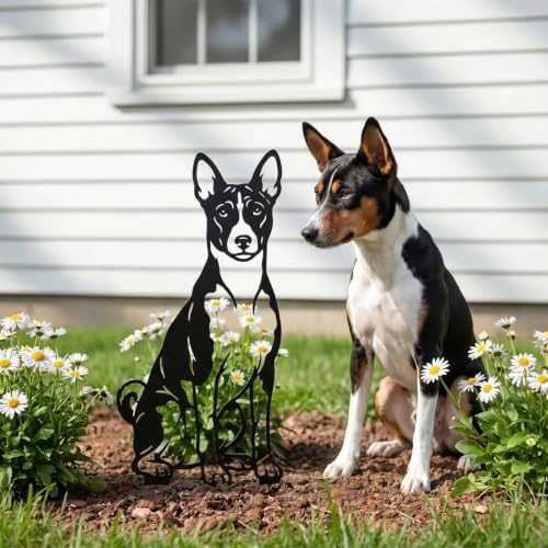 Dog Metal Garden Stake - Weatherproof Dog Silhouette Yard Art, Decorative Outdoor Sign for Lawn & Patio, Heartfelt Gift for Rough Collie Lovers(Jump,14") - Image 3