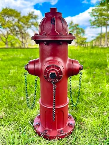 Teaeeno Retro Puppy Training Fire Hydrant for Dogs,Resin Outdoor Statue for Small Dogs, Pee Post Aid & Delightful Outdoor Garden Decor, Dog Statue with Pee Post, Hand-Painted,Weather,Outdoor Ornament by Teaeeno