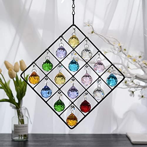 Colorful Crystal Prisms Ball Hanging Pendant Ornament Window Home Decor Suncatcher - Image 6