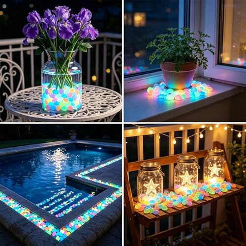 2026 New Glow in The Dark Rocks Outdoor, 1000 PCS Glowing Pebbles for Garden Outdoor, Luminous Rocks for Walkway Patio Lawn Yard Landscaping, Fish Tank Aquarium Decor (Yellow,1000) - Image 7
