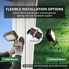 GKOLED 15W LED Flood Lights, Outdoor Dusk to Dawn, 3000K, UL Listed - Image 4