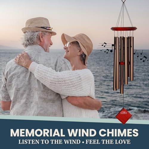 Woodstock Chimes Pluto Wind Chime for Outside 27" Bronze Small, Light Airy Sound for Outdoor Garden, Patio, Porch Decor, Encore Collection DCB27 - Image 5