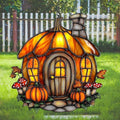 Pumpkin House Halloween Acrylic Suncatcher by AVAGAN