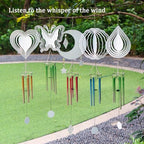 4 Packs Sublimation Wind Chime Wind Spinner Blanks Set 3D Aluminum Metal Wind Sculpture Kinetic Spinners Chimes for Yard and Garden Indoor Hanging Decoration (Classics) - Image 6
