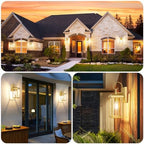 BesLowe 2-Pack Outdoor Wall Light Fixtures, Modern Porch Sconces, Gold - Image 7