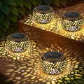 Outdoor Solar Lanterns Patio Decor: 4 Pack Bronze Waterproof Solar Lights by NFEVER