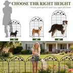 Decorative Garden Fence 32in x 22.5ft, 10 Pack Sturdy Metal Garden Border Fence, Rustproof Powder Coating, No-Dig Installation with Triangular Stakes, Flexible Design for Flower Beds, Paths, Yards - Image 3