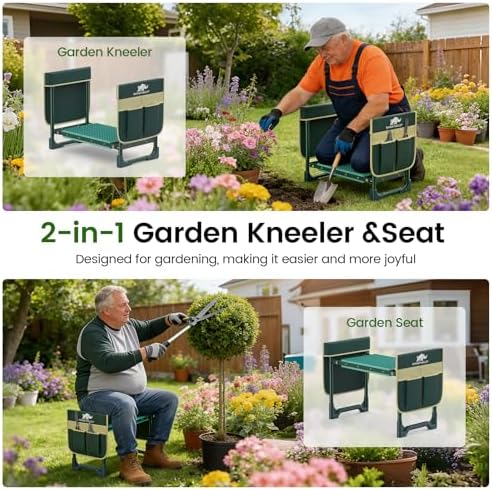 Garden Kneeler and Seat Foldable Gardening Stool Foldable Gardening Bench - Image 4
