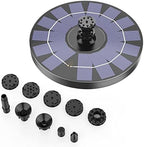 3.5W Outdoor Solar Garden Fountain with 6 Nozzles Floating Solar Fountain Pump for Bird Bath, Aquarium, Garden Fountain by AISITIN