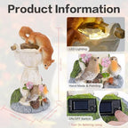 HUYIENO Solar Garden Statue Outdoor Decor Squirrel Ornament - Image 3